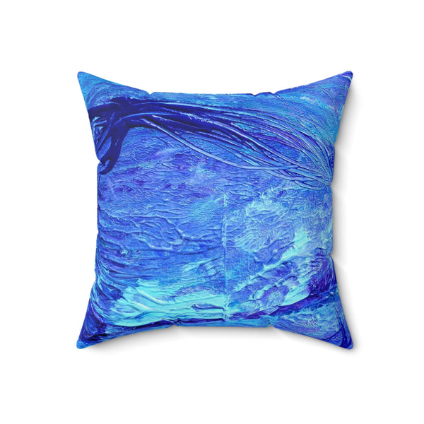 Bit A Blue  Spun Polyester Square Pillow