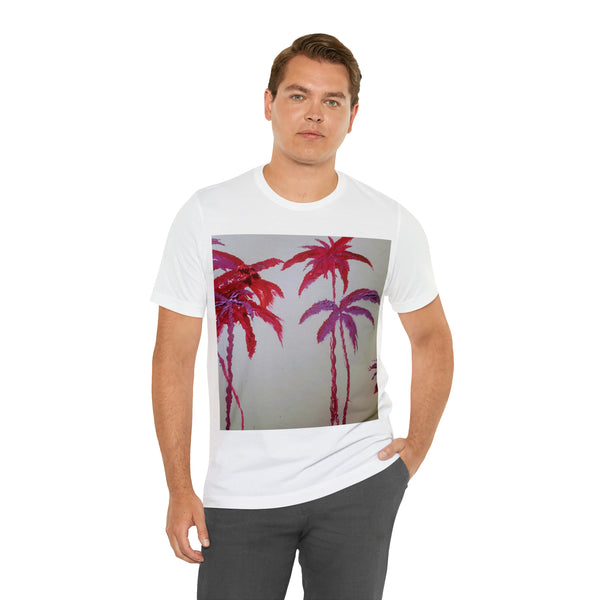 CRIMSON PALM   Wearable Art Unisex Jersey Short Sleeve Tee