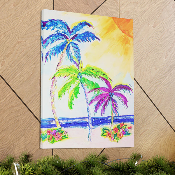 Gallery  - Three  Palms -  Canvas Print