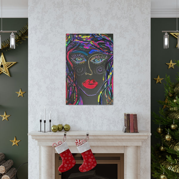 Gallery   - Neon Rose-   Canvas Print