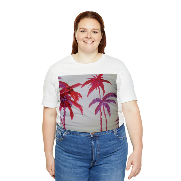CRIMSON PALM   Wearable Art Unisex Jersey Short Sleeve Tee