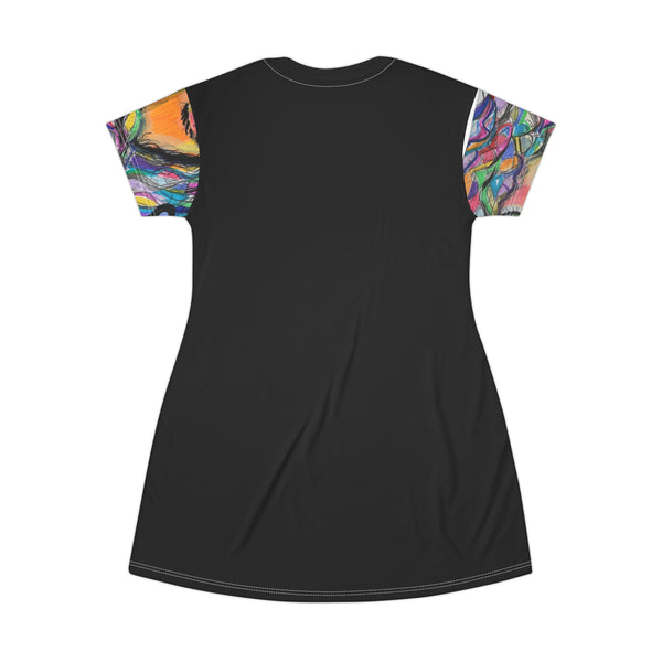 T-shirt Dress Abstract Lady Art Original Colorful Fun  ARIANNA    by DVL