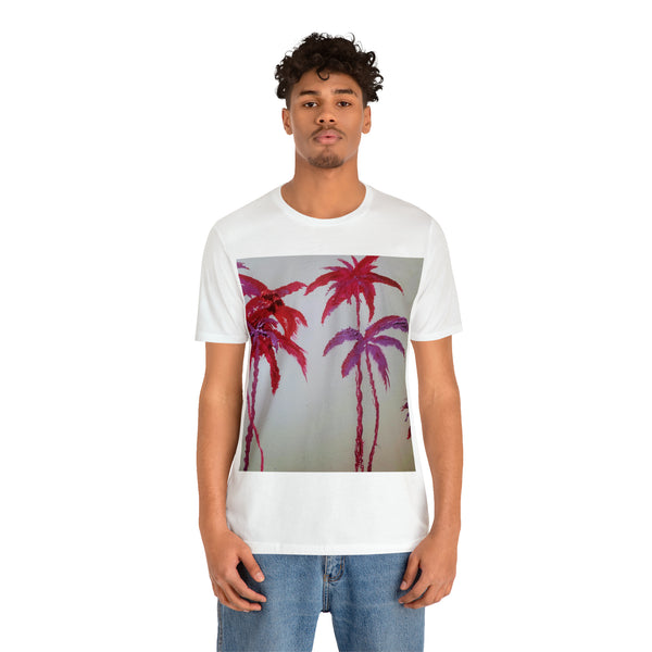 CRIMSON PALM   Wearable Art Unisex Jersey Short Sleeve Tee