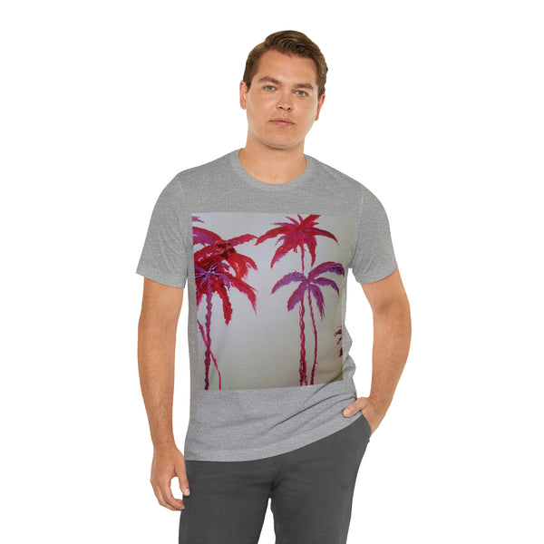 CRIMSON PALM   Wearable Art Unisex Jersey Short Sleeve Tee