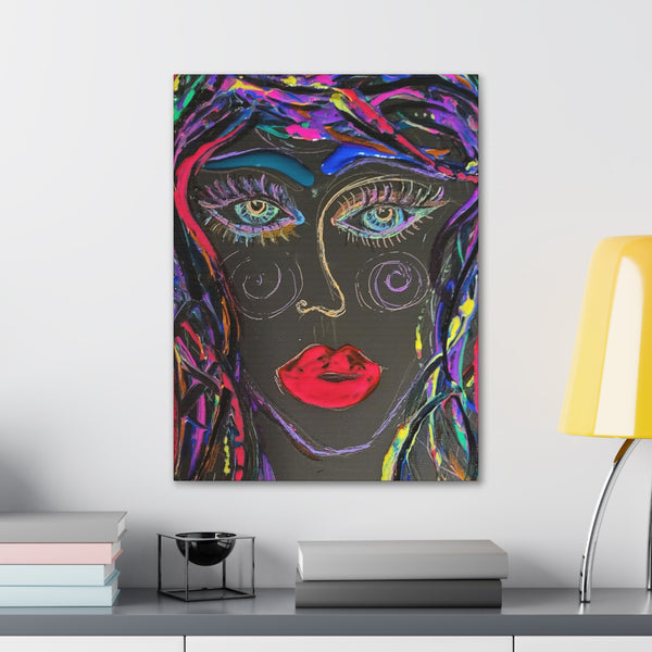 Gallery   - Neon Rose-   Canvas Print