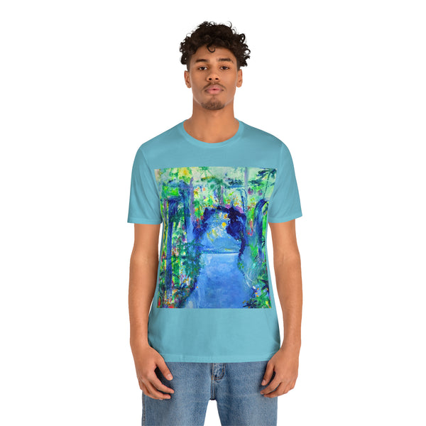 SECRET ISLAND CAVE 2 Wearable Art Unisex Jersey Short Sleeve Tee