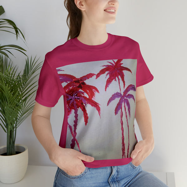 CRIMSON PALM   Wearable Art Unisex Jersey Short Sleeve Tee