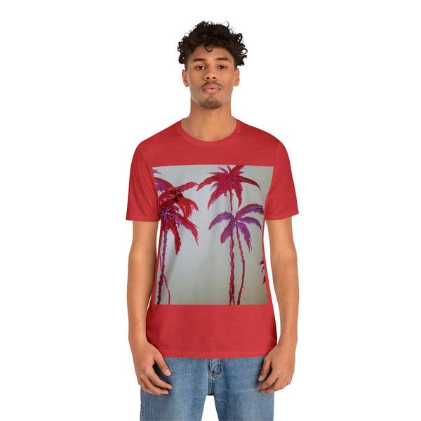 CRIMSON PALM   Wearable Art Unisex Jersey Short Sleeve Tee