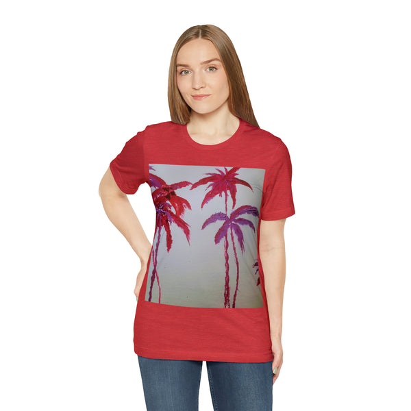 CRIMSON PALM   Wearable Art Unisex Jersey Short Sleeve Tee