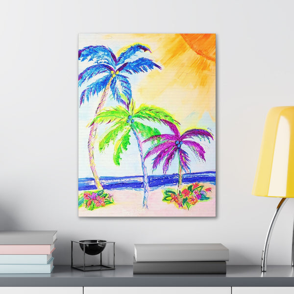 Gallery  - Three  Palms -  Canvas Print