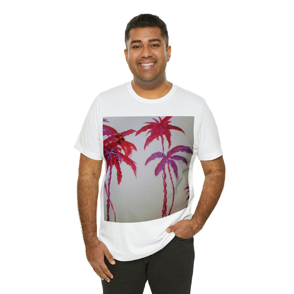 CRIMSON PALM   Wearable Art Unisex Jersey Short Sleeve Tee