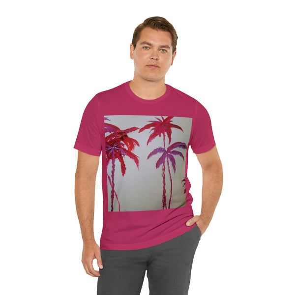 CRIMSON PALM   Wearable Art Unisex Jersey Short Sleeve Tee