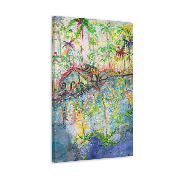 Wall Art River Reflections Tropical Canvas Print