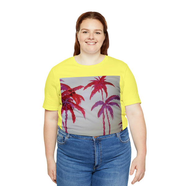 CRIMSON PALM   Wearable Art Unisex Jersey Short Sleeve Tee