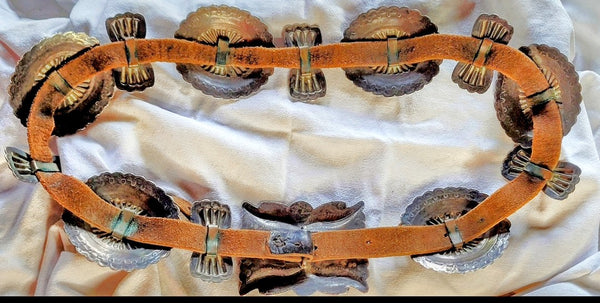 Holsteen Goodluck Silver Turquoise 1930s Belt