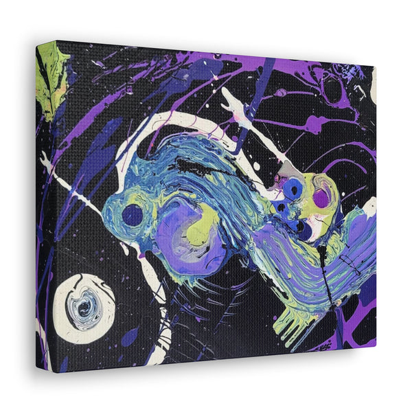 Abstract Wall Art Colorful Purple Slide Swirl Shade  Canvas Print.  Purple Shade by DVL