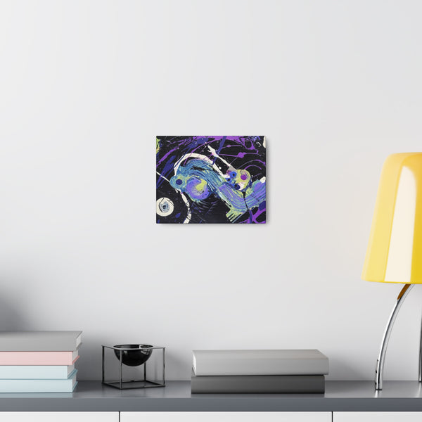 Abstract Wall Art Colorful Purple Slide Swirl Shade  Canvas Print.  Purple Shade by DVL