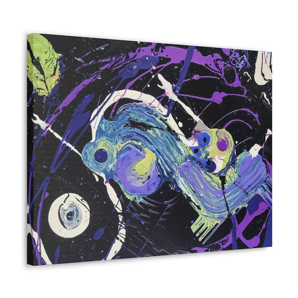 Abstract Wall Art Colorful Purple Slide Swirl Shade  Canvas Print.  Purple Shade by DVL