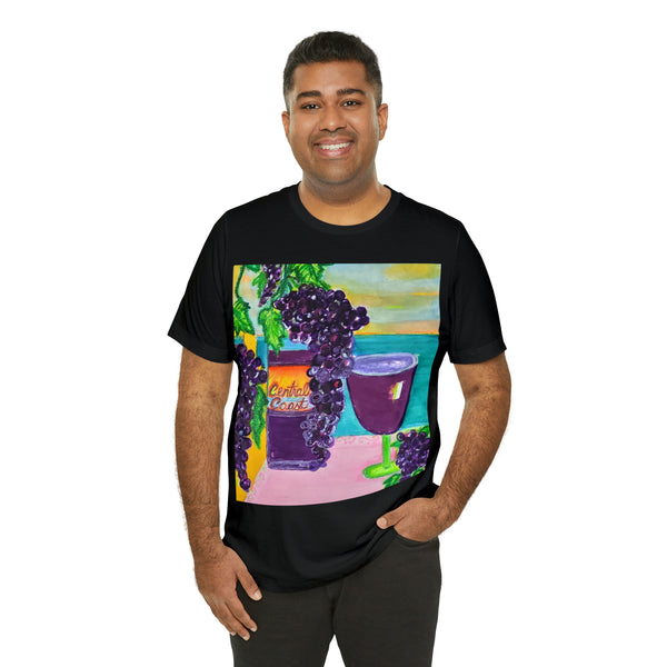 Wearable Art T Shirt --Wine Time-    Unisex Jersey Short Sleeve Tee
