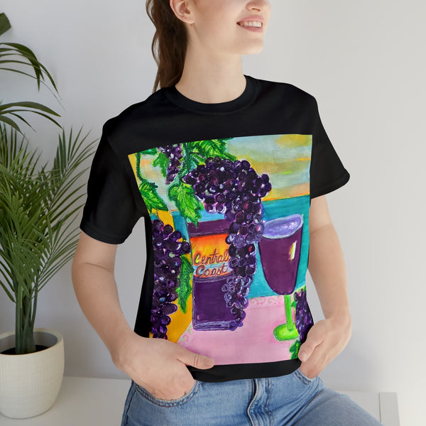 Wearable Art T Shirt --Wine Time-    Unisex Jersey Short Sleeve Tee