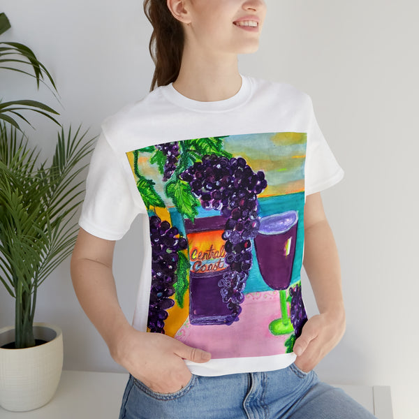 Wearable Art T Shirt --Wine Time-    Unisex Jersey Short Sleeve Tee