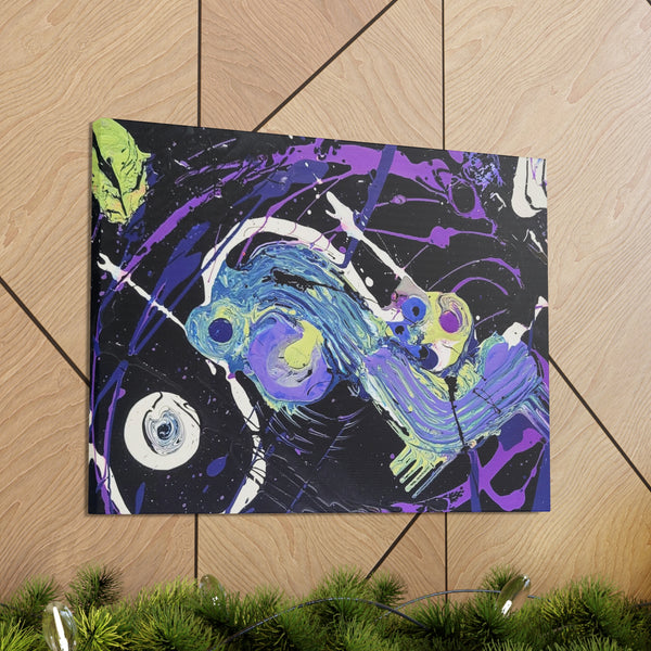 Abstract Wall Art Colorful Purple Slide Swirl Shade  Canvas Print.  Purple Shade by DVL