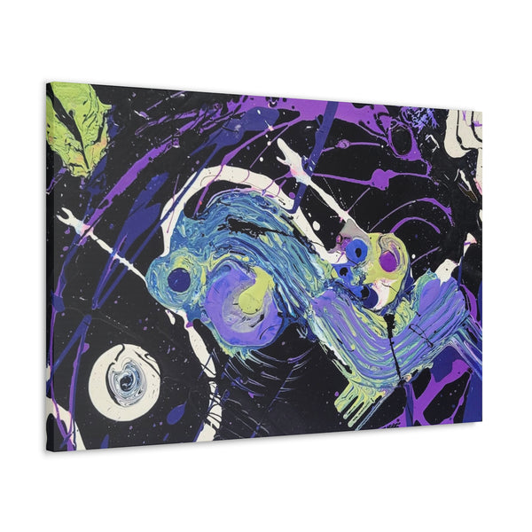 Abstract Wall Art Colorful Purple Slide Swirl Shade  Canvas Print.  Purple Shade by DVL