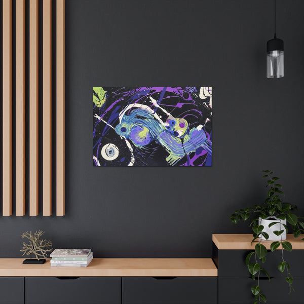 Abstract Wall Art Colorful Purple Slide Swirl Shade  Canvas Print.  Purple Shade by DVL