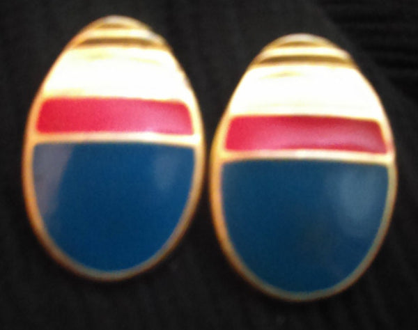 Eighties Enamel American Classics Earrings