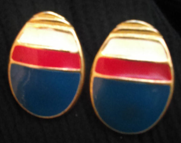 Eighties Enamel American Classics Earrings