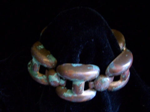 Patina Collection Vintage Vault (circa) 1988  Copper Link Bracelets  Designer Diana V, Leriche   Vault Release