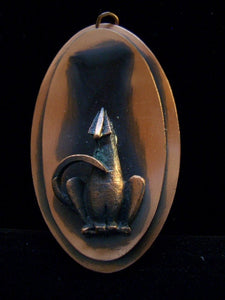 Wolf Jewelry Copper  Dimensional Shaded Vintage Pendant    Unique