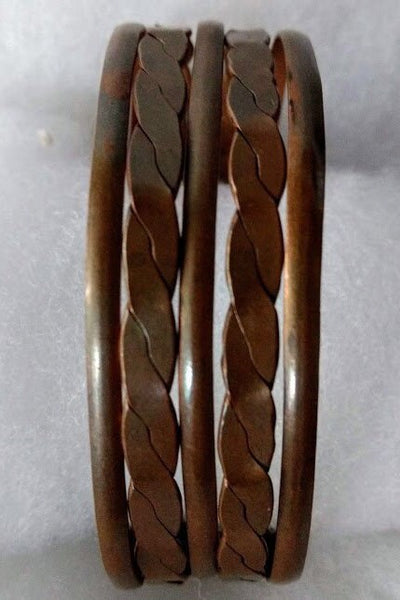 Metals Are  Magnificent Pattern In This Quality Older Hand Hammered Vintage Cuff Style Dial Date Unknown