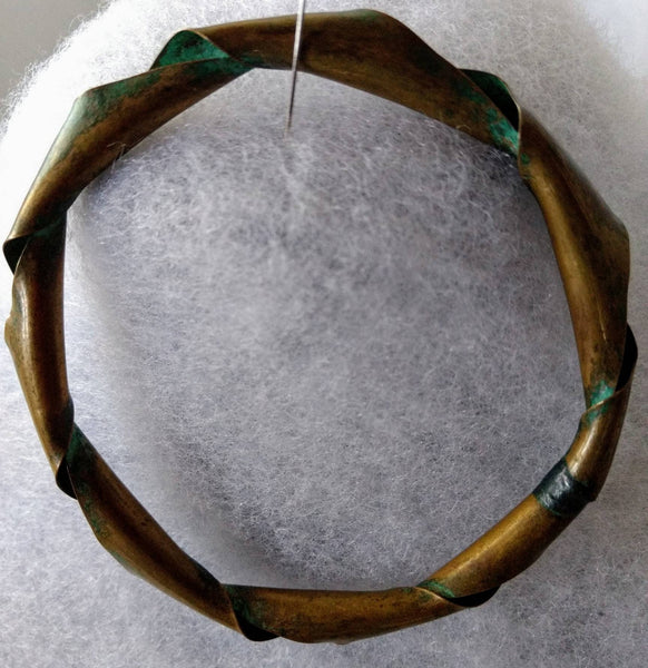 Patina Twist Brass Bracelet  by Diana V. Leriche