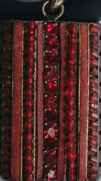 Rocking Red Rhinestone Row...Eye Candy Pendant..!
