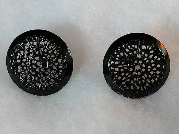 Les Bernard Crafted Classic Design "Black Lace" Beautiful... Rare Vintage at it's Best
