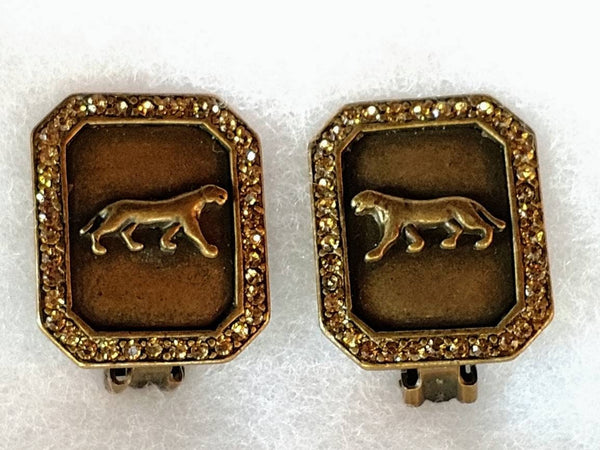 Big Cat Bijoux Earrings.. Exotic Sparkling Stunners