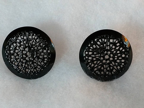 Les Bernard Crafted Classic Design "Black Lace" Beautiful... Rare Vintage at it's Best