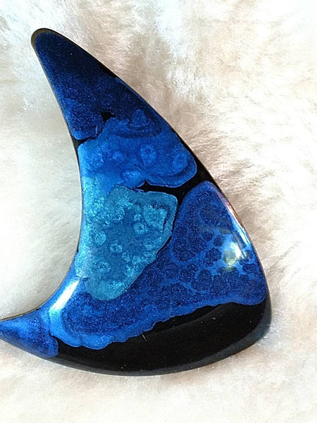 Beauty by "Berebi"  Bright Blues light up Your Eyes..! Sassy Shape Crescent Class. Vintage is Original..!