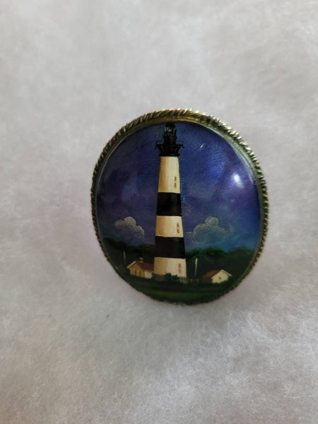 Bodie Island Lighthouse  Original Art  Pin by C. TpuzopceBo 2000