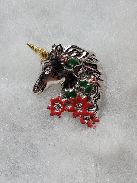 Striking Silver Unicorn  Necklace Pendant or Pin By Vintage Designer Gorman