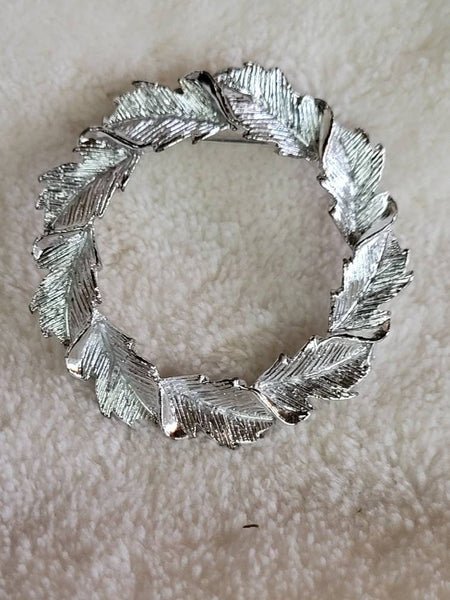 Brushwd Silver Christmas Wreath 1960s by "Gerrys"