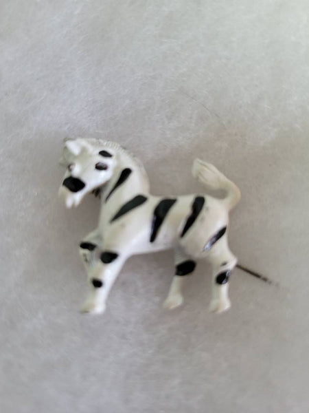 Zebra Pin Circa 1960s Gerrys Vintage Jewelry.