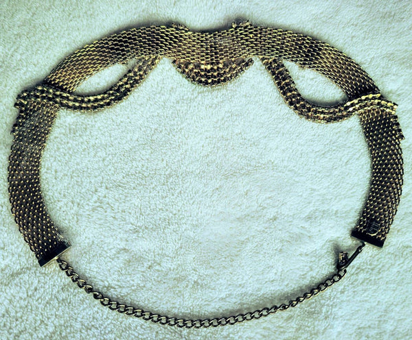 Hobe' Classic (SOLD) Rhinestones  & Mesh Choker 1940s