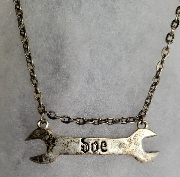High Performance Vintage  Wrench Necklace Personalized "Joe"
