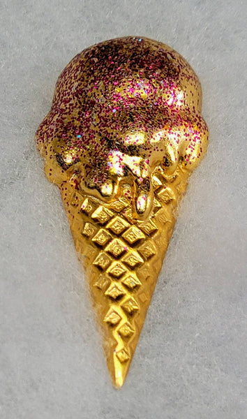 JJ Famous  Ice Cream Cone Pin... with Sprinkes..?