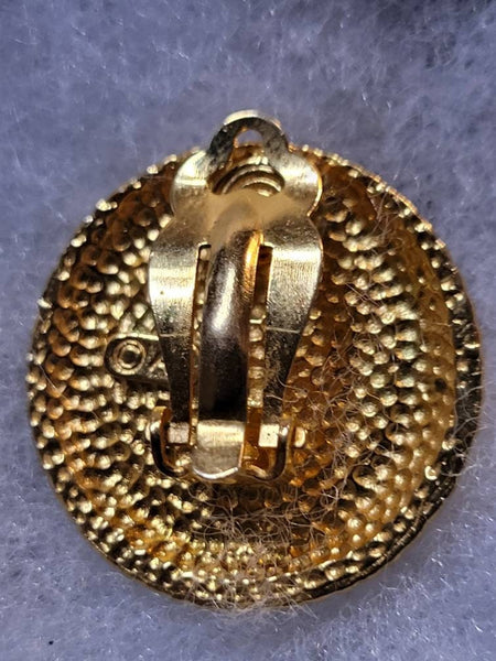 Pretty Golden Pearl Classic Clips by Ann Kline 70s 80s