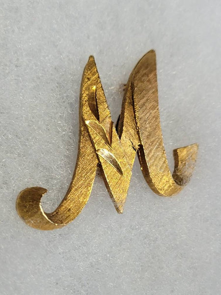 Personalized  Vintage Initial "M" Pin by Mamselle...