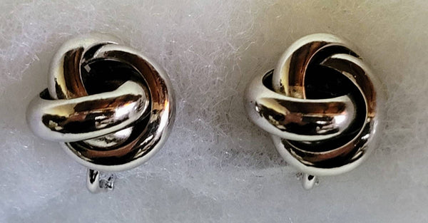 Silver Knot Post 1960s Vintage Comfort Classic Earwear