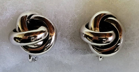 Silver Knot Post 1960s Vintage Comfort Classic Earwear